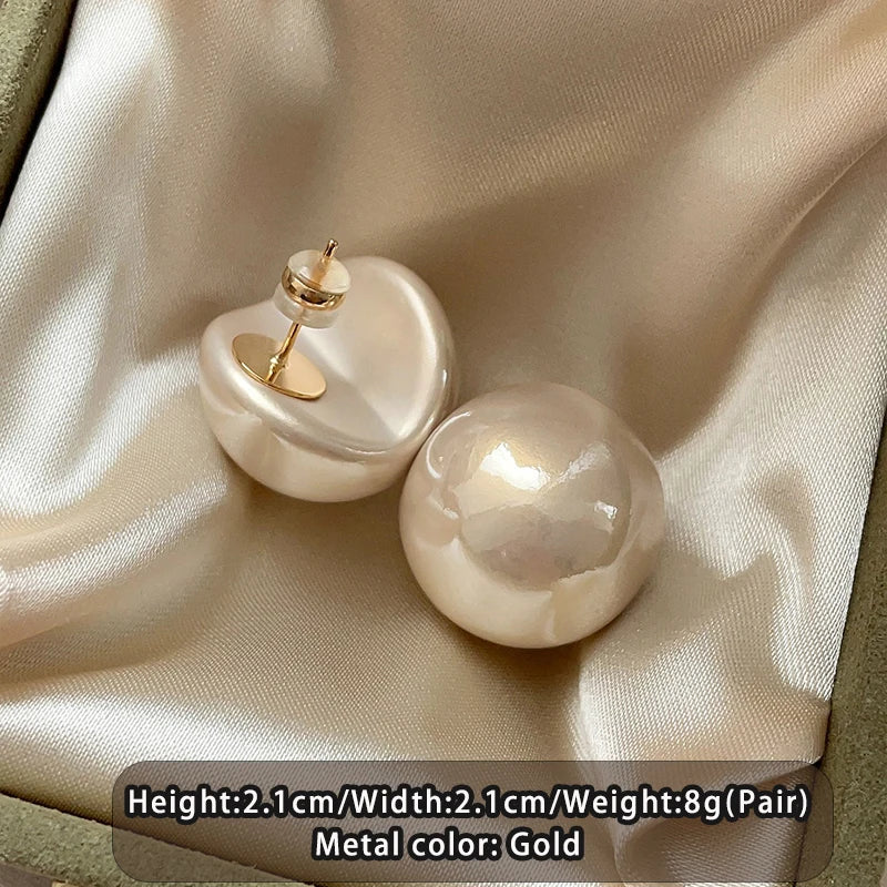 Pearl Gap Stud Earrings