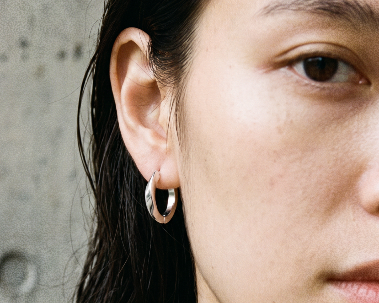 Silver hoop earrings