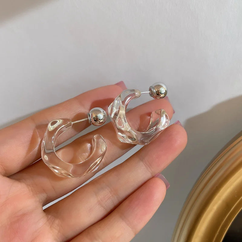 Large Circle Drop Earrings — Gold & Silver