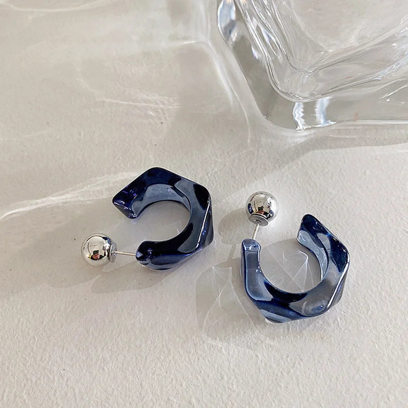 Large Circle Drop Earrings — Gold & Silver