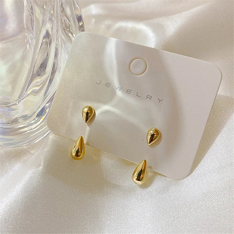 Large Circle Drop Earrings — Gold & Silver