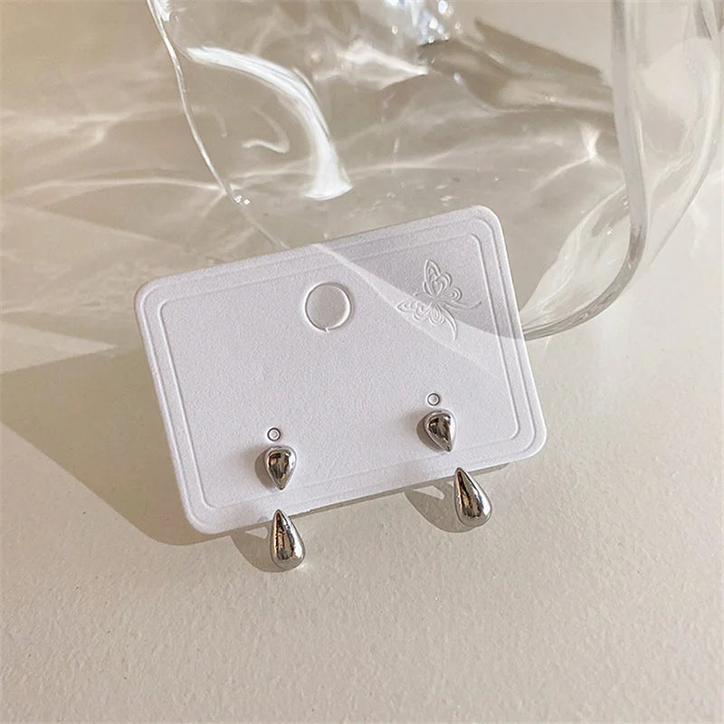 Large Circle Drop Earrings — Gold & Silver