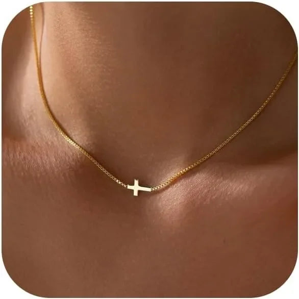 Cross Pendant Necklace Choker