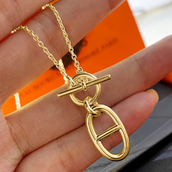 Oval OT Pendant Necklace