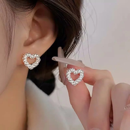 Minimalist Heart Stud Earrings