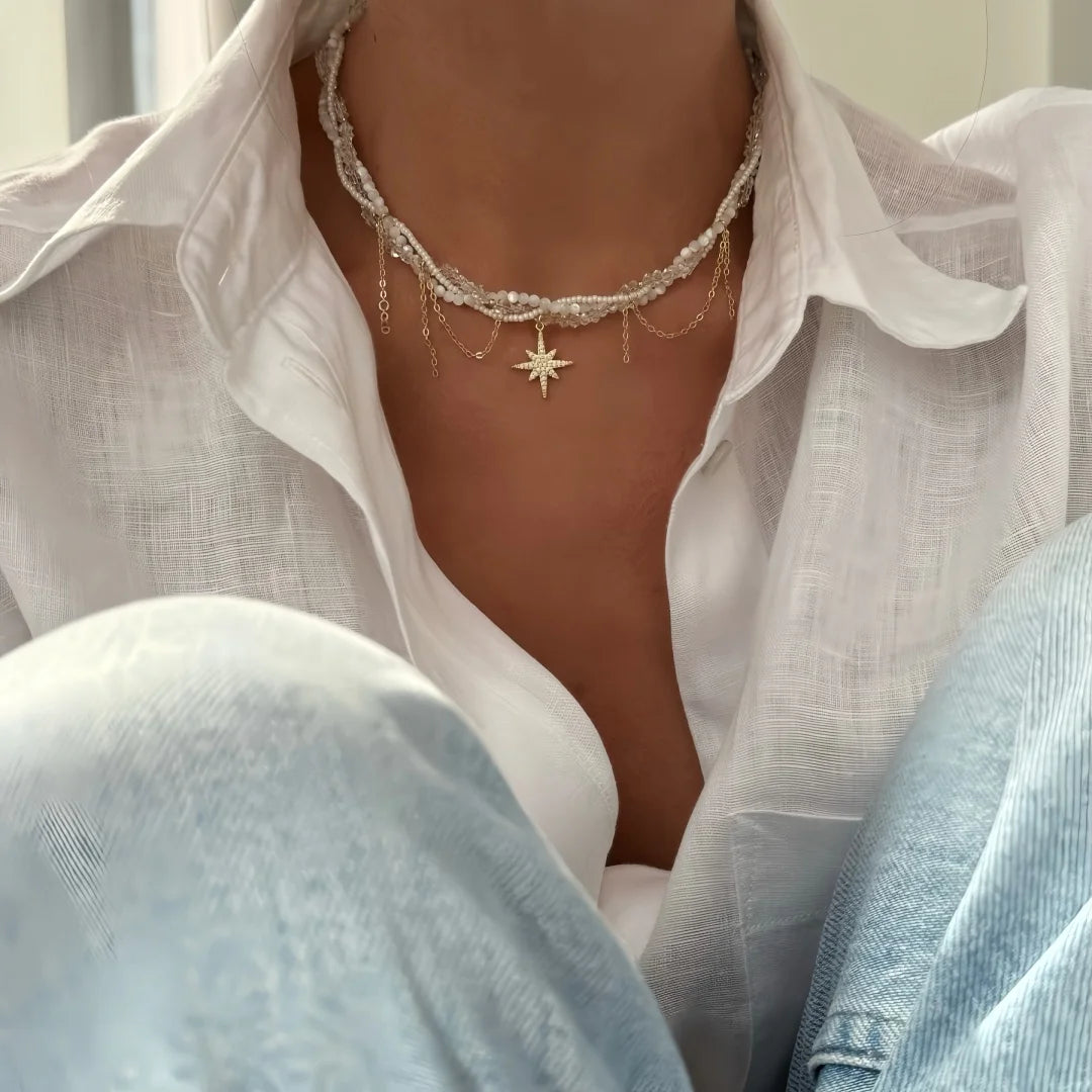 Lock Pendant Necklace — Gold & Silver