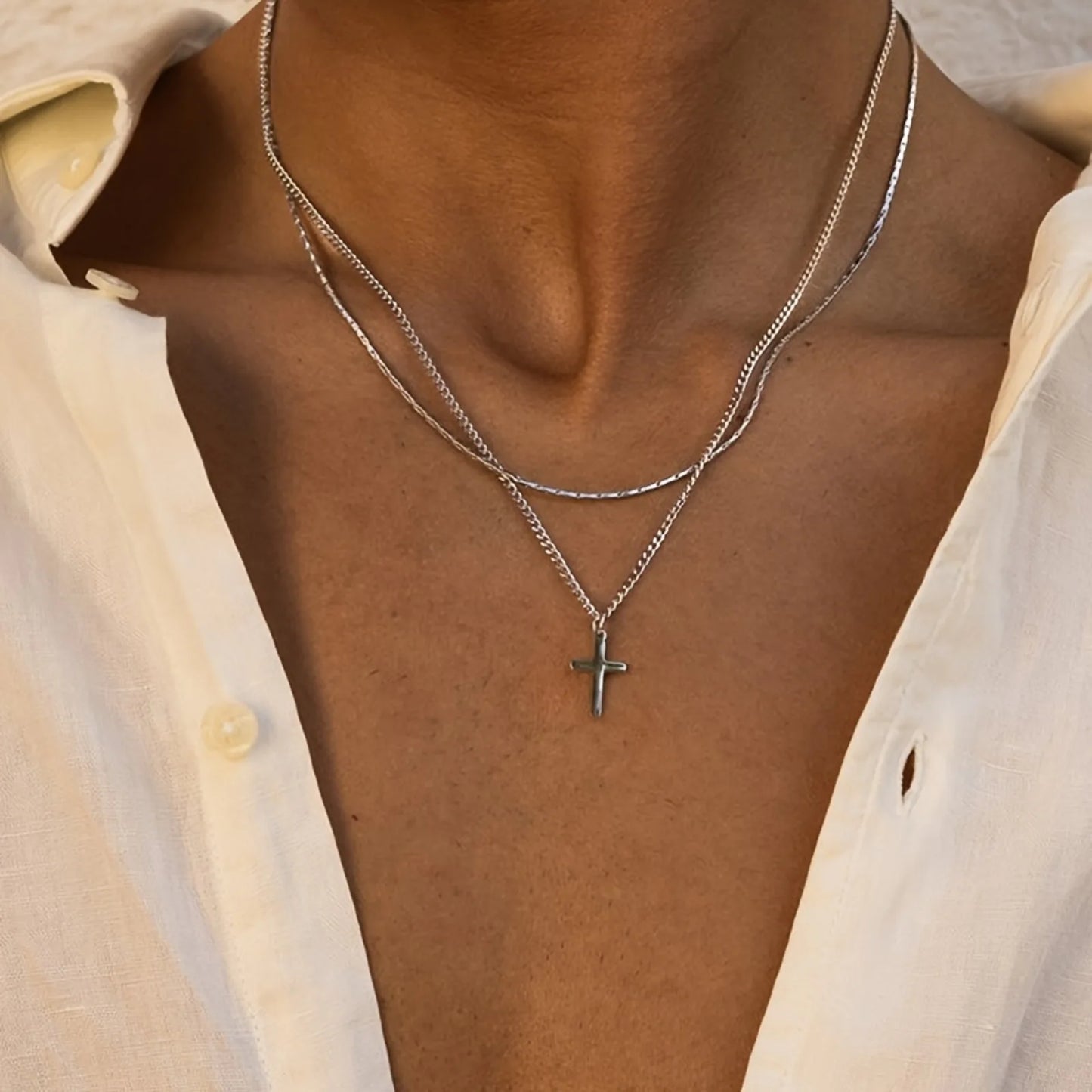 Minimalist Cross Pendant Necklace