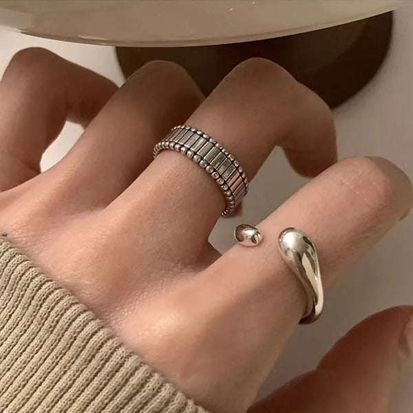 Punk Geometric Ring Set