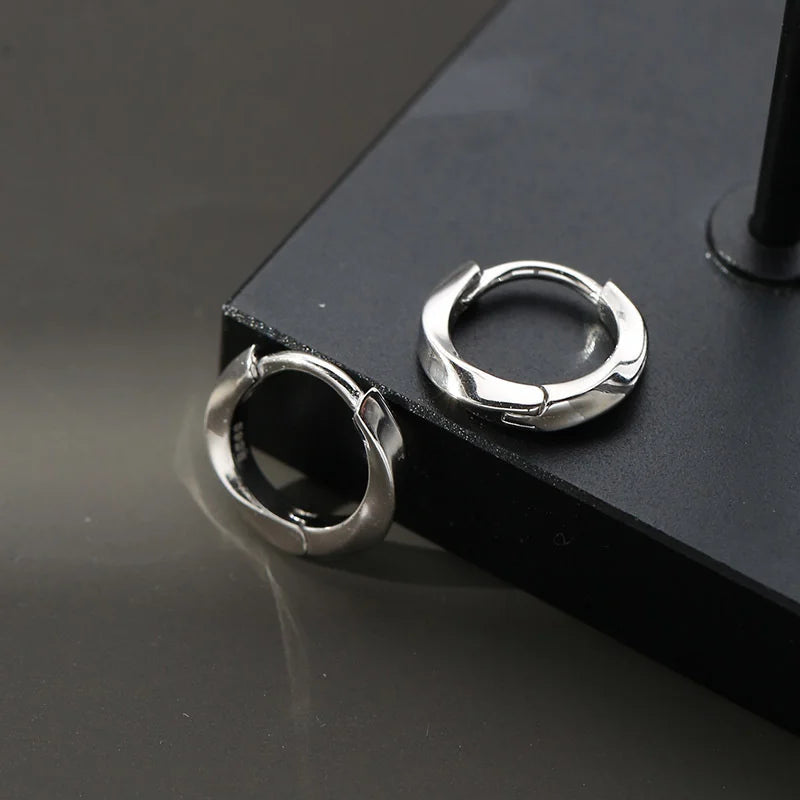 Silver hoop earrings