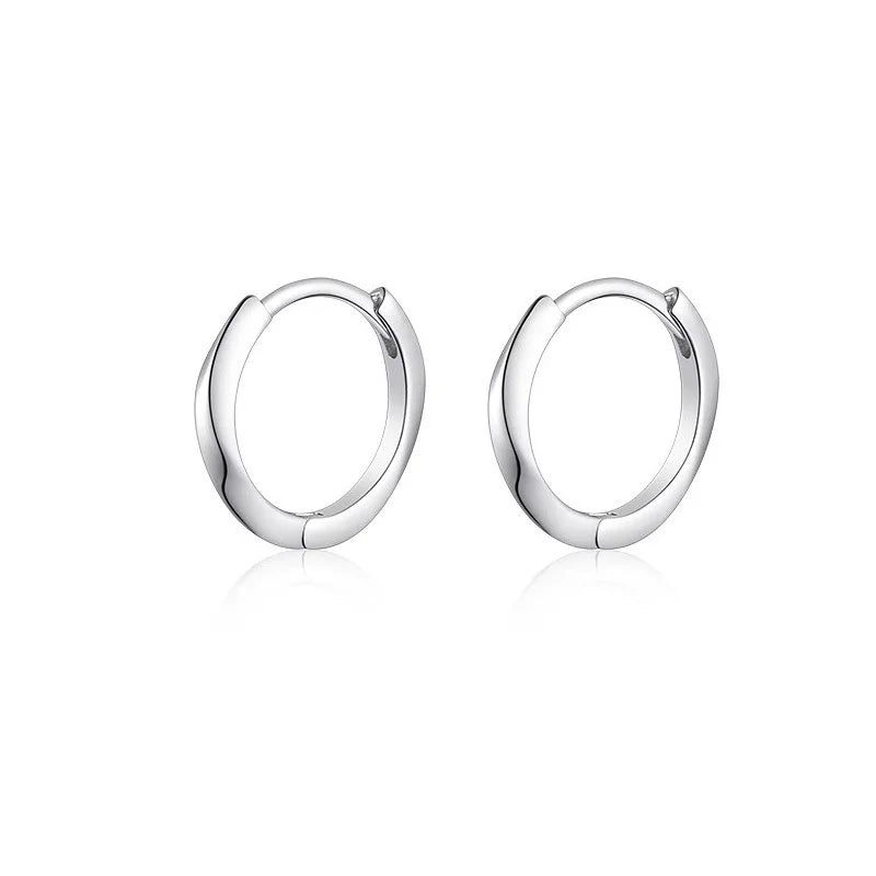 Silver hoop earrings