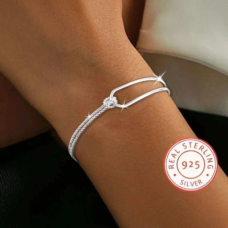S925 Silver Geometric Bracelet