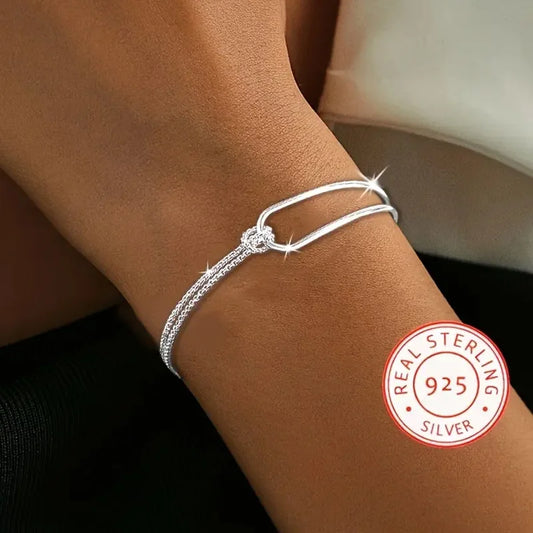 S925 Silver Geometric Bracelet