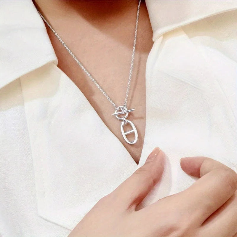 Oval OT Pendant Necklace