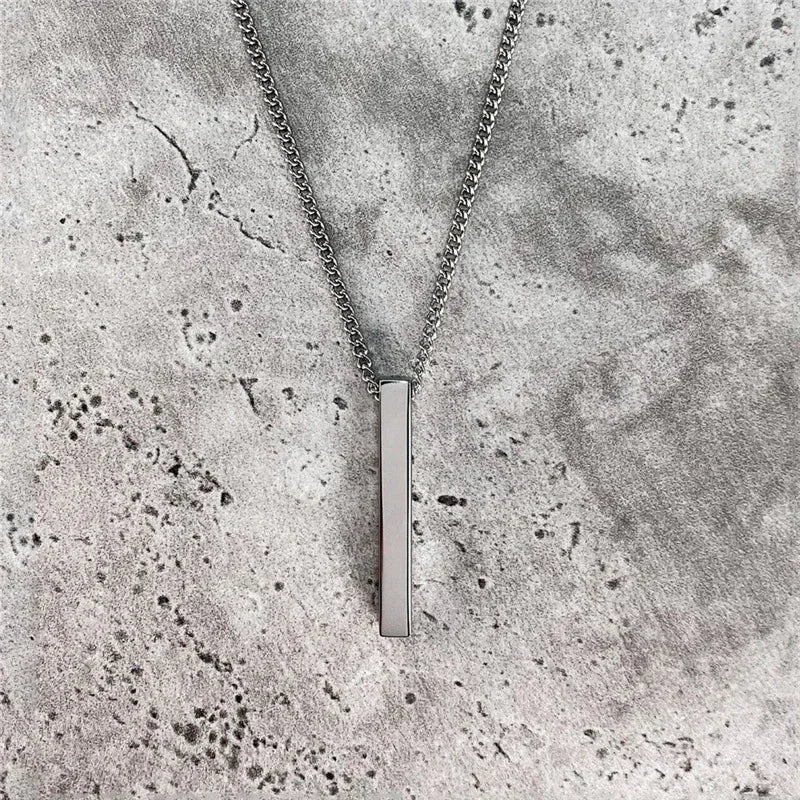 Vertical Bar Pendant Necklace