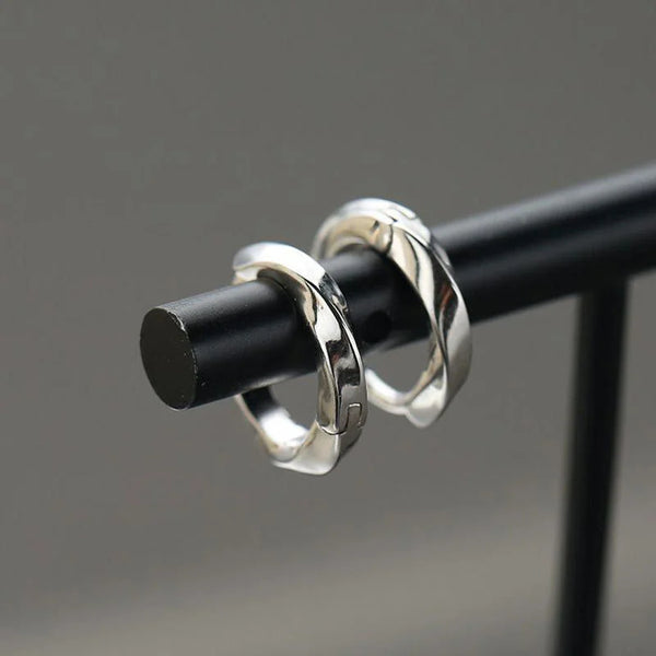 Silver hoop earrings