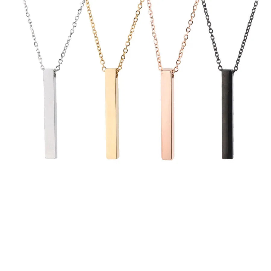Vertical Bar Pendant Necklace
