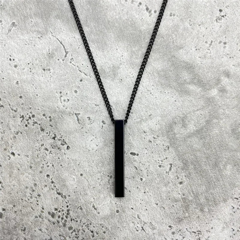Vertical Bar Pendant Necklace