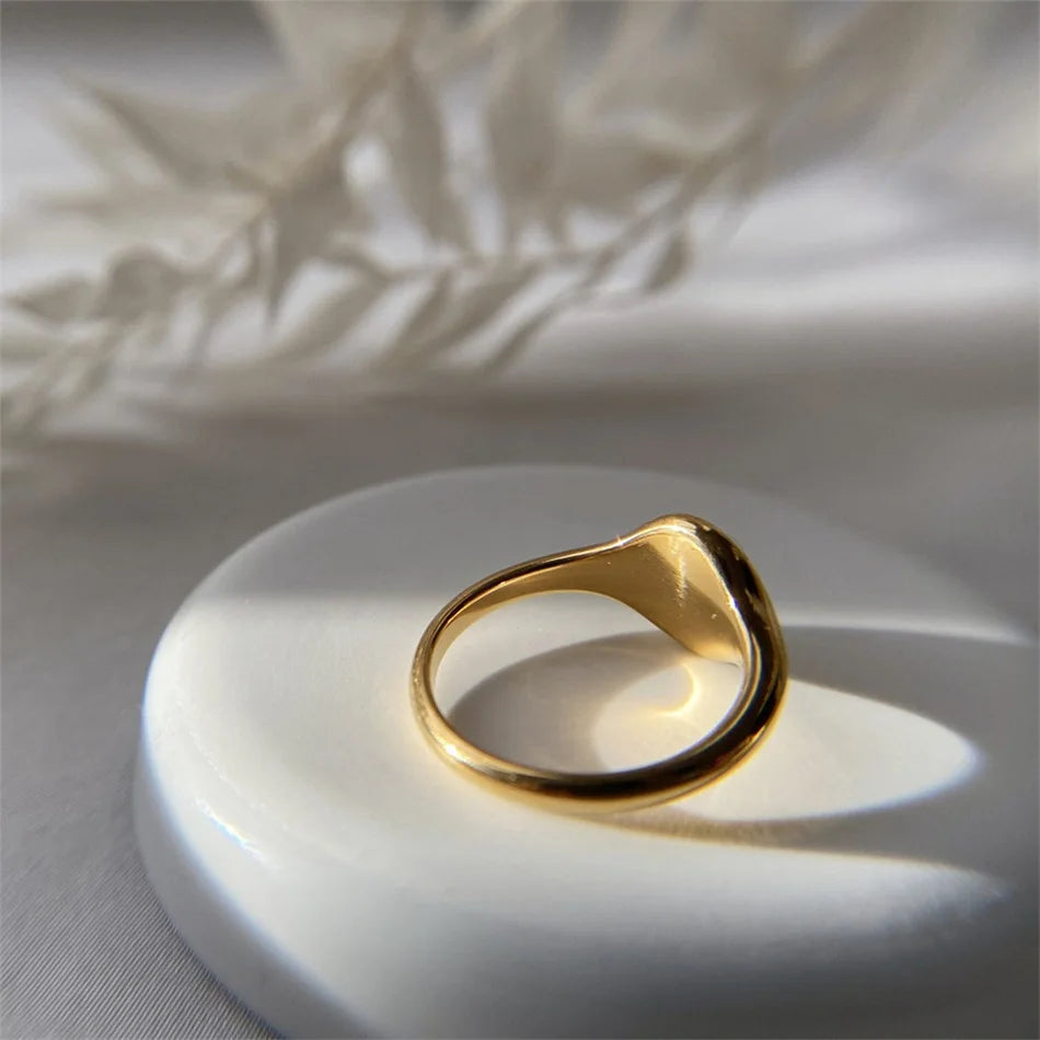 Dainty Rays Texture Dome Ring
