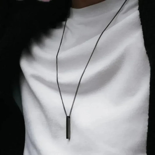 Vertical Bar Pendant Necklace