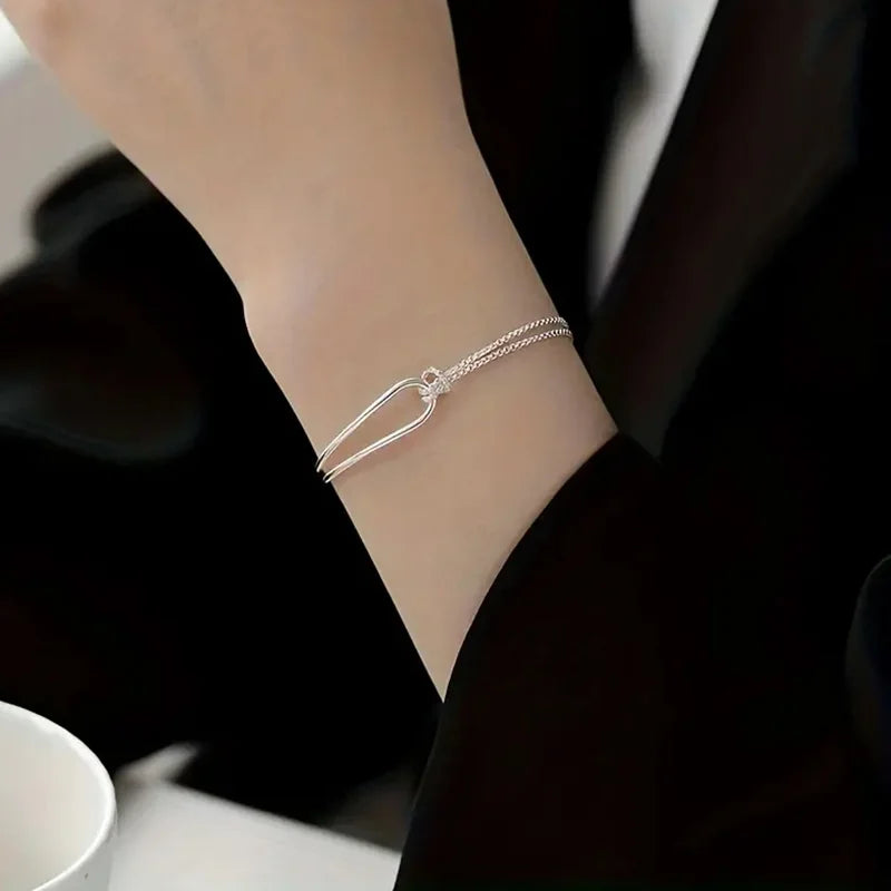 S925 Silver Geometric Bracelet
